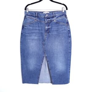 REFORMATION JEANS Jagger Denim Midi Skirt Hemlock Classic Blue Women's 30